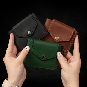 Billetera personalizada, billetera de cuero para tarjetas de crédito para damas, billetera minimalista para mujeres, regalo para mujeres, billetera delgada compacta - TORROSS™ Easy Wallet