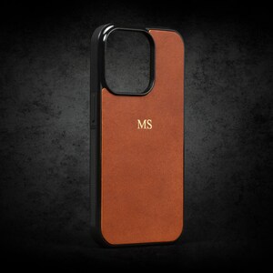 Läderfodral för iPhone X, XS, XR, 11 Pro Max, 12 Pro Max, 13 Pro Max, 14 Pro Max, iPhone SE-skal, estetiskt telefonskal, anpassat iPhone-skal Brandy