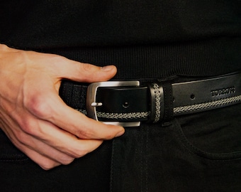 Personalized belt, leather black or brown belt for mens, Gift for men, gift for dad, gift for boyfriend, utility belt, gift for groomsmen