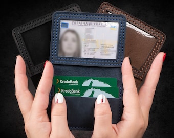 Leather document holder, credit card holder, leather id wallet, id passport holder, leather id case -TORROSS™ DocHolder