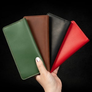 Ladies Leather Large Cash Wallet, Money Envelope, Coin Purse Wallet, Girl Wallet, Thin Checkbook Wallet - TORROSS™ Long Wallet Women