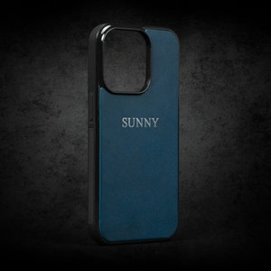 Läderfodral för iPhone X, XS, XR, 11 Pro Max, 12 Pro Max, 13 Pro Max, 14 Pro Max, iPhone SE-skal, estetiskt telefonskal, anpassat iPhone-skal Navy