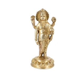 Lord Vishnu Bhagwan Idol Brass Statue Murti. - Etsy