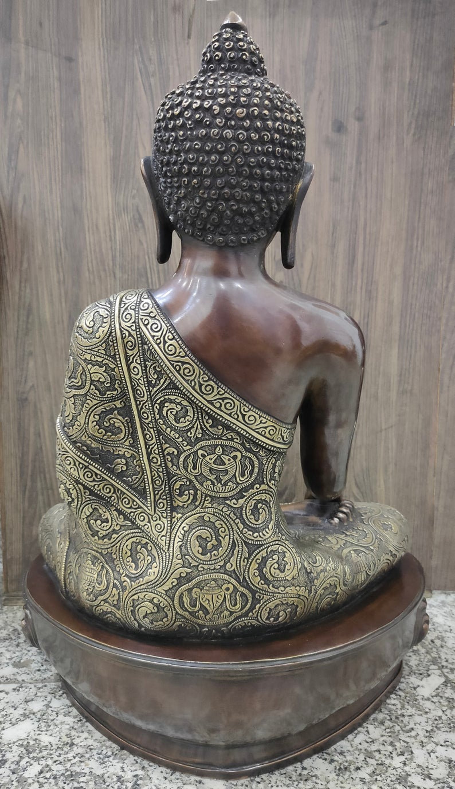 Buddha Idol Metal Antique Sculpture Buddha Statue Brass Astmangal Pose