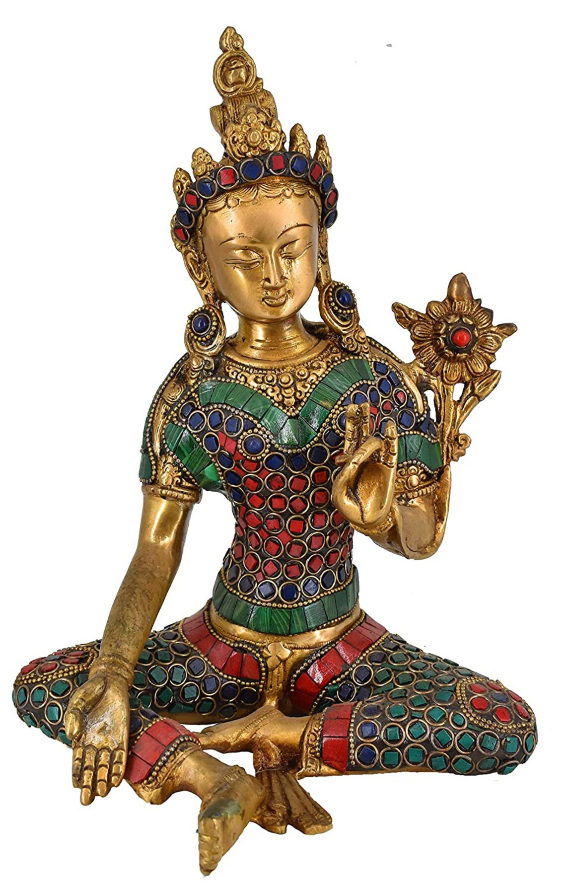 Lord Tara Buddha Idol Tibetan Green Buddhism Yin Kwan Goddess Buddhist ...