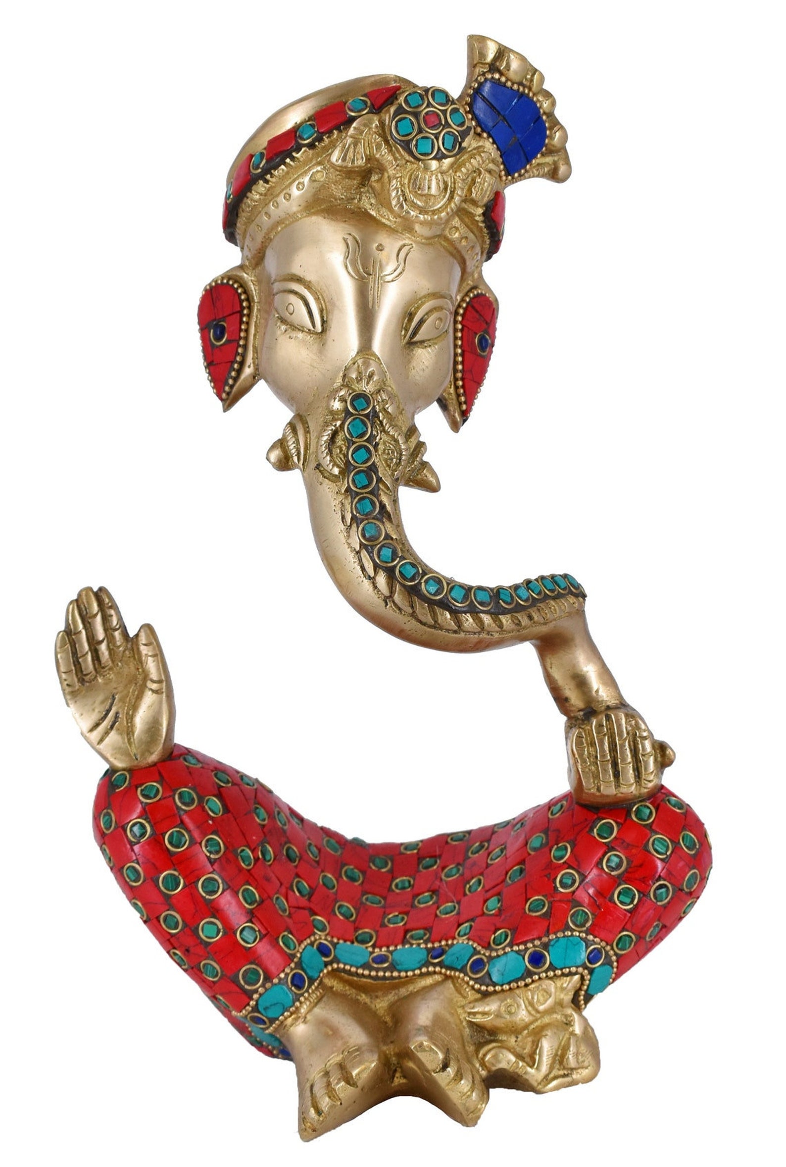 Lord Ganesha Idol/brass Lord Ganesha Statue in Modern Art With Antique