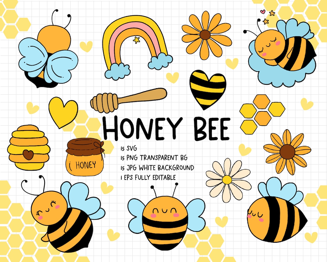 Download Honey Bee SVG Bee SVG Bundle Spring Bee SVG Bee png Honey ...