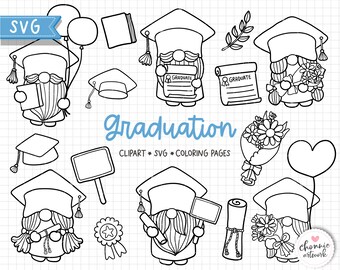 Graduation Coloring Pages Etsy
