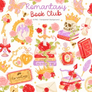 Bookish Romantasy Clipart, Bookful Romantasy, Romantasy Book Lovers, Romantasy Book Gift, Romantasy Giftful, Romantasy Clipart Png