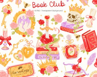 Bookish Romantasy Clipart, Bookful Romantasy, Romantasy Book Lovers, Romantasy Book Gift, Romantasy Giftful, Romantasy Clipart Png