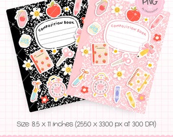 Composition Book Cover, Composition Book Gift, Teacher Composition Book, Digital Composition Book, Teacher's Giftful, Composition Book PNG