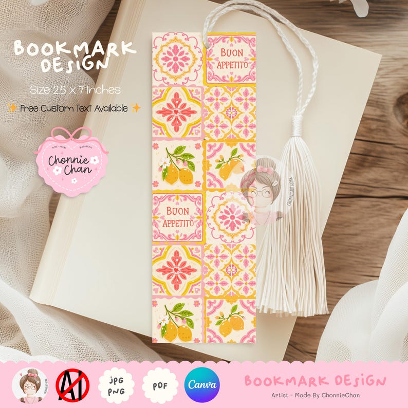 La Dolce Vita Bookmark, Italian Food Bookmark, Italian Summer ...