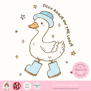 Silly Goose On The Loose PNG SVG, Silly Goose Meme Shirt, Silly Goose SVG file for Cricut funny svg Boy Goose shirt svg digital download