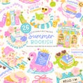 Summer Bookish Clipart Bundle, Beach Reader PNG, Coastal Reading Club Graphic, Cute Reader Personality, Summer Book Lover Sticker product logo