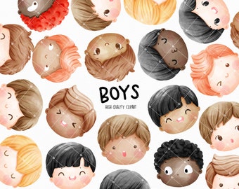 Boy face clipart, boy clipart, Boy Hairstyle clipart, student clipart, face clipart