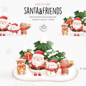 Christmas Clipart, Santa Claus Clipart, Christmas Santa PNG, Santa Clipart, Christmas Clipart image 6