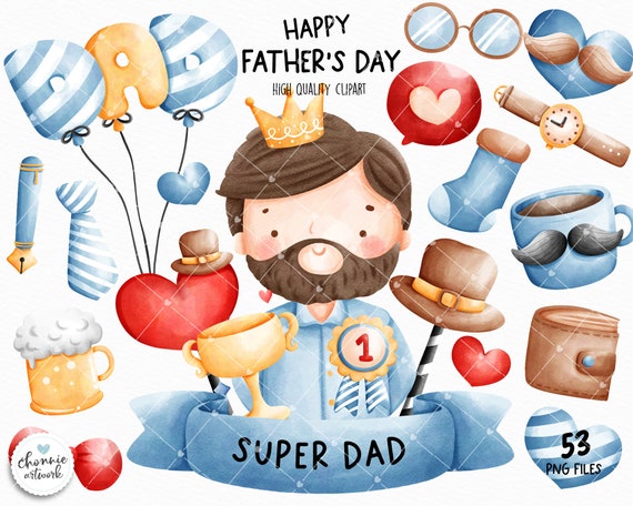 Father's day clipart, dad clipart, super dad clipart, father clipart, happy father's day clipart
