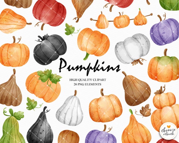 Pumpkin Clipart Fall Clipart Autumn Clipart Thanksgiving - Etsy