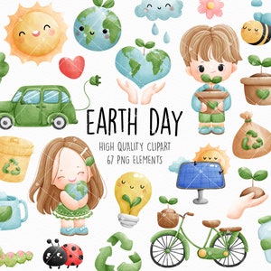 Earth Day Clipart, Milieu Clipart, hou van aarde clipart, Eco Friendly clipart, Go Green, Blue Planet, Recycle clipart, ecologie clipart