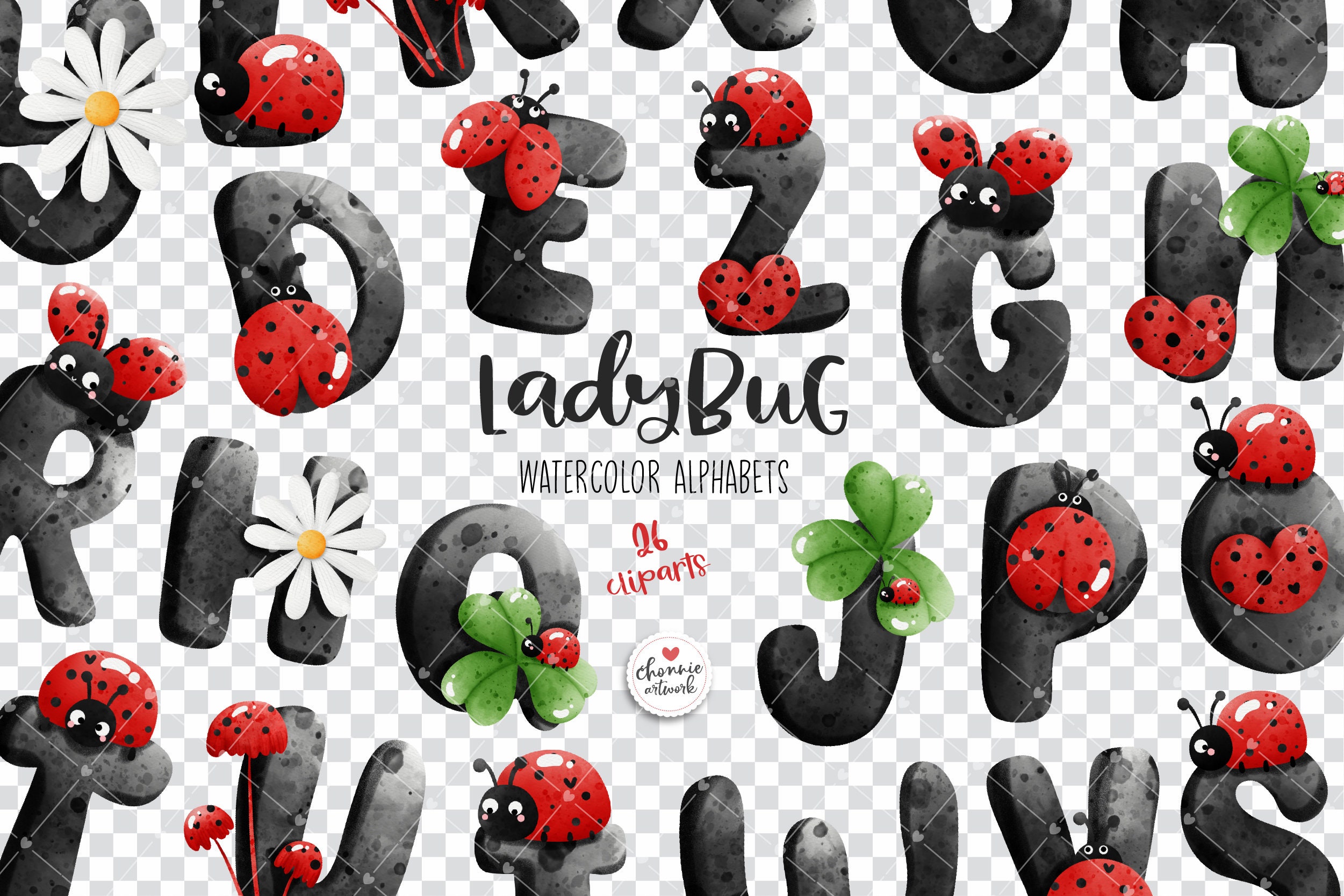 Ladybug clipart, cute ladybug png, bug clipart, love bug clipart By  Chonnieartwork