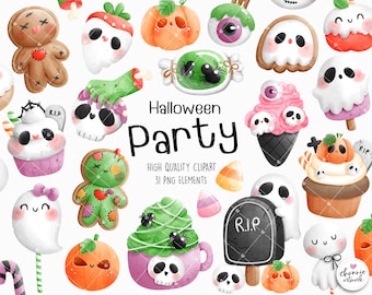 Halloween party clipart, halloween snacks clipart, halloween clipart, halloween candy clipart, candy corn