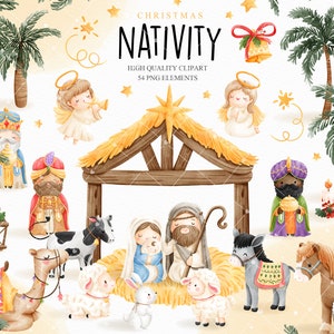 Christmas Nativity Clipart, Nativity clipart, Christmas clipart, religion clipart, Christian clipart