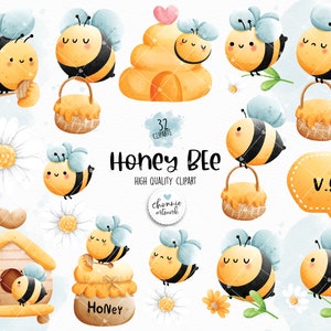 Honeybee clipart, bee clipart