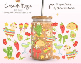 Cinco de Mayo Cup Wrap, Festival messicano, Cup Wrap messicano, Carina tazza Wrap con maracas, Fiesta messicana, Download digitale