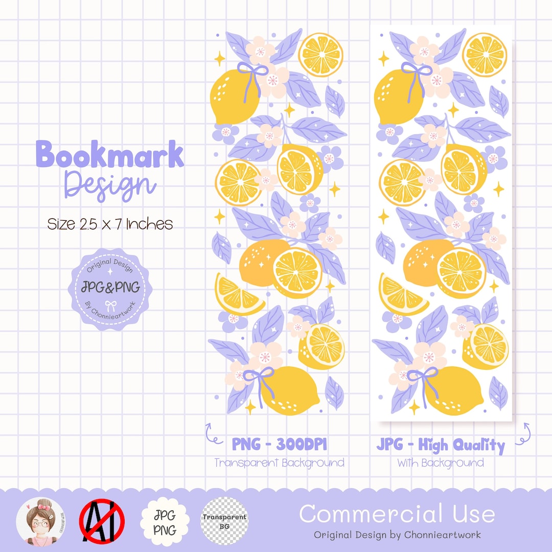 Lemons Bookmark, Italian Lemon Png, Mediterranean Lemon Bookmark ...