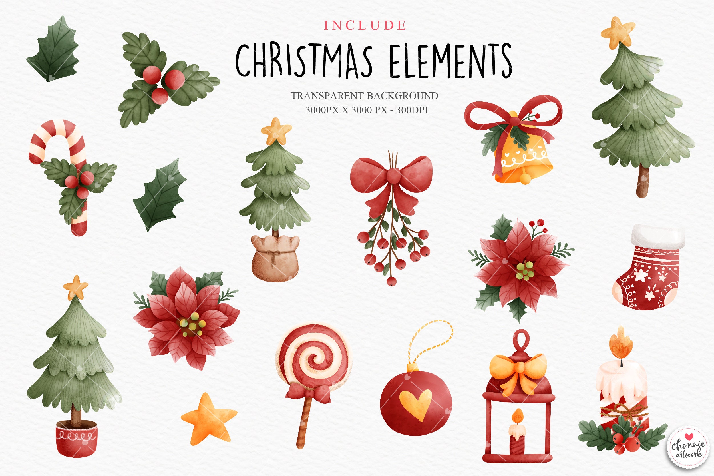 Christmas Santa and Friends Clipart Christmas Clipart - Etsy