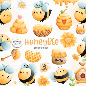 Honeybee clipart, bee clipart