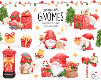 Gnome Mail Clipart - Etsy