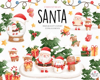 Christmas Clipart, Santa Claus Clipart, Christmas Santa PNG, Santa Clipart, Christmas Clipart