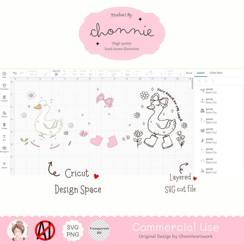 Silly Goose On The Loose PNG SVG, Silly Goose Meme-tröja, Silly Goose SVG-fil för Cricut rolig svg Goose-tröja svg digital nedladdning bild 2