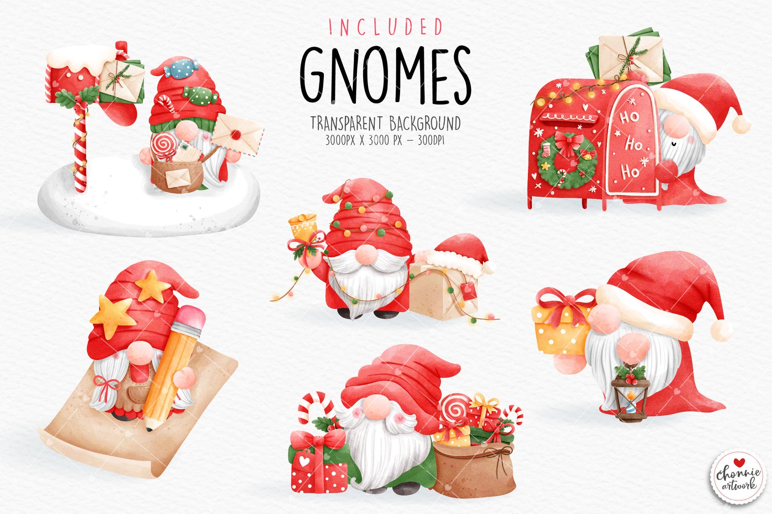 Christmas Mail Gnome Clipart Christmas Mail Clipart Gnome - Etsy