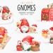 Christmas Mail Gnome Clipart, Christmas Mail Clipart, Gnome Postal ...