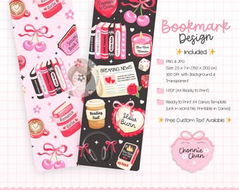 Girly bladwijzer, schattige leesgrage bladwijzer, boekenliefhebber boekenlegger, begaafd voor lezer, Hot Girls Read, boekenclubs bladwijzers, bladwijzer esthetiek