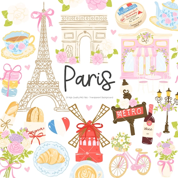 Cafe Paris Clipart,Paris Coffee Clipart,Paris Fashion Clipart,Paris Girl Clipart, Paris Travel Clipart,Travel Clipart France,Paris Aesthetic