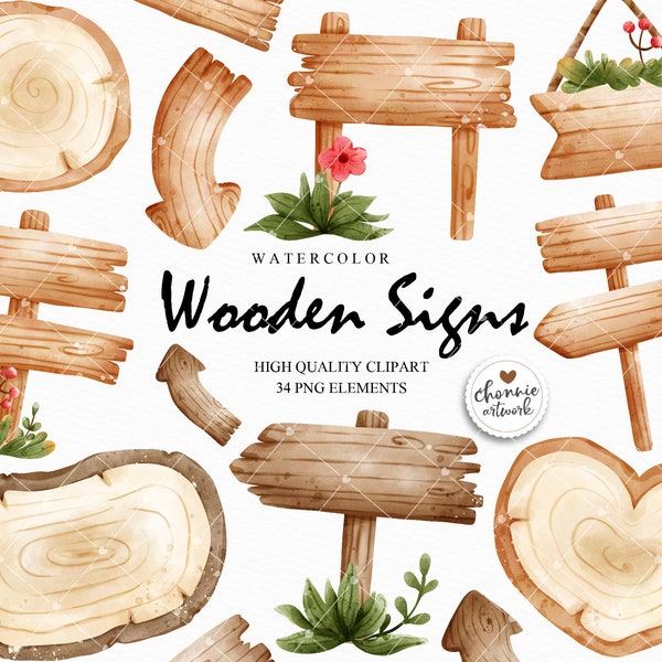 Wooden Signs Clipart, Wooden Borders clipart, Wooden slide clipart, Wooden Sign Posts, Arrows, Hanging Signs