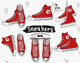 red converse clipart