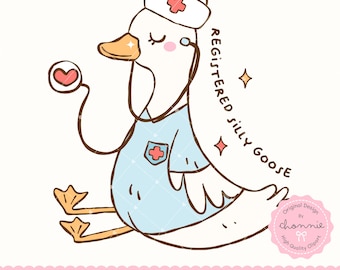 Registered Silly Goose PNG SVG, Silly Goose Meme Shirt, Silly Goose Nurse SVG file for Cricut funny svg Goose shirt svg digital download