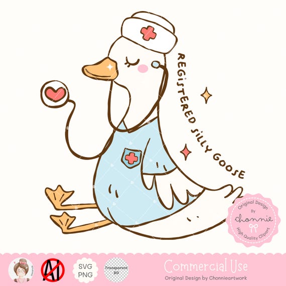 Registered Silly Goose PNG SVG, Silly Goose Meme Shirt, Silly Goose Nurse SVG file for Cricut funny svg Goose shirt svg digital download