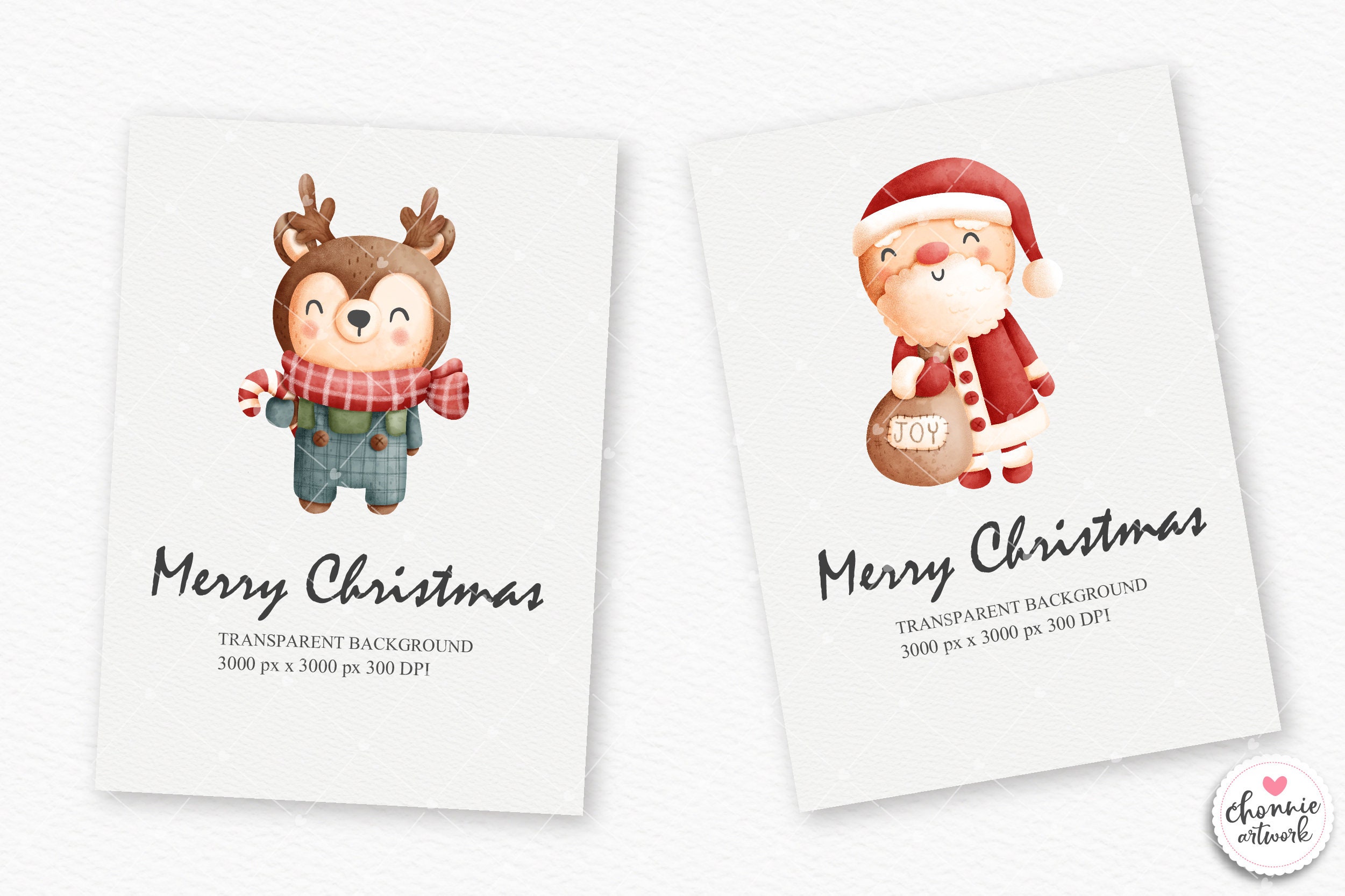 Christmas Santa and Friends Clipart Christmas Clipart - Etsy