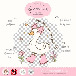 Silly Goose On The Loose PNG SVG, Silly Goose Meme-tröja, Silly Goose SVG-fil för Cricut rolig svg Goose-tröja svg digital nedladdning bild 3