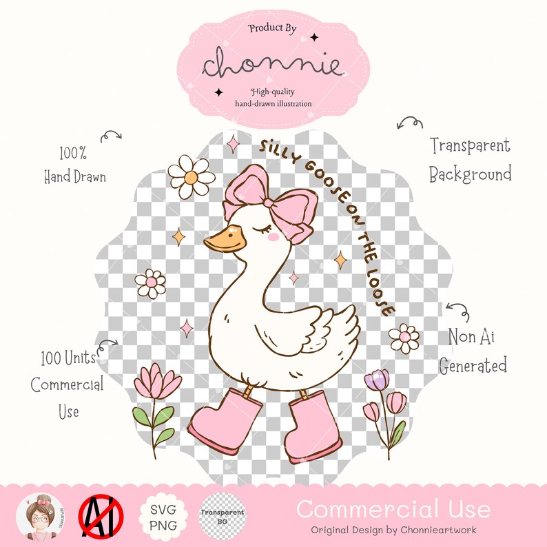 Silly Goose On The Loose PNG SVG, Silly Goose Meme-tröja, Silly Goose SVG-fil för Cricut rolig svg Goose-tröja svg digital nedladdning bild 3