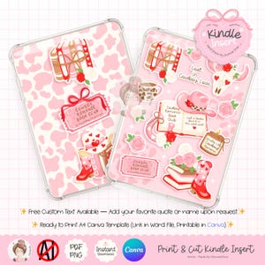 Cowboy Romance Kindle Insert,Bookish Cowboy Romance,Cowboy Romance Gifts, Bookish Kindle Case Insert, Kindle Case Inserts,Kindle Insert Card