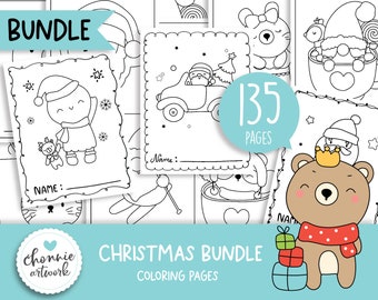 Printable christmas coloring pages bundle, christmas coloring book, christmas coloring, christmas vector, eps, jpg