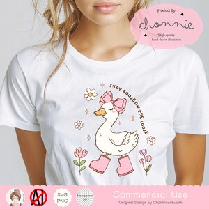 Silly Goose On The Loose PNG SVG, Silly Goose Meme-tröja, Silly Goose SVG-fil för Cricut rolig svg Goose-tröja svg digital nedladdning bild 4