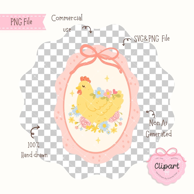 Kyckling Kawaii Clipart, Söt Kyckling Clipart, Kawaii Söt Kyckling, Jordbrukskyckling Clipart, Kyckling Clipart Reklam, Kyckling Clipart Söt bild 2