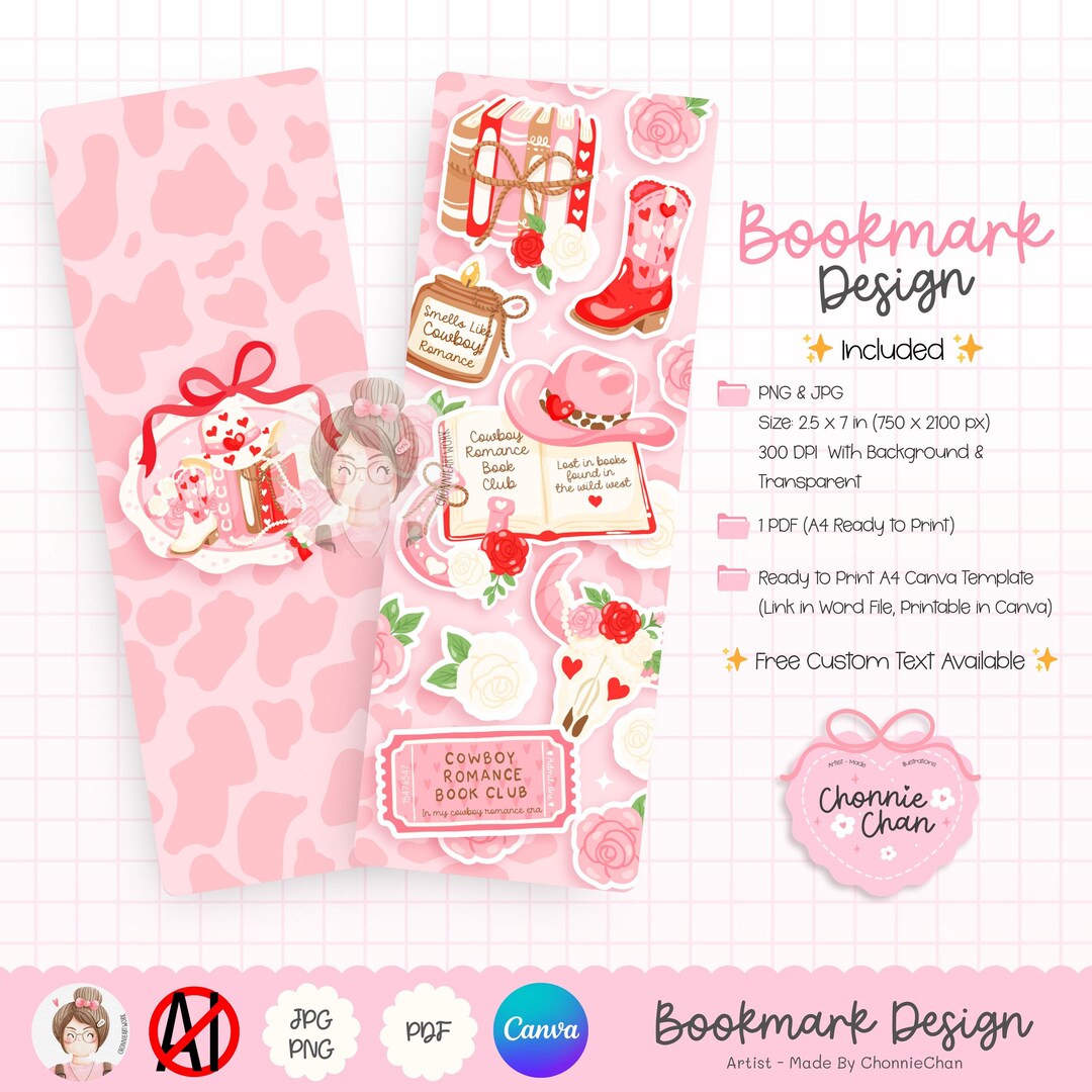 Cowboy Romance Bookmark, Romance Bookmark Cowboy, Cowboy Romance Era ...